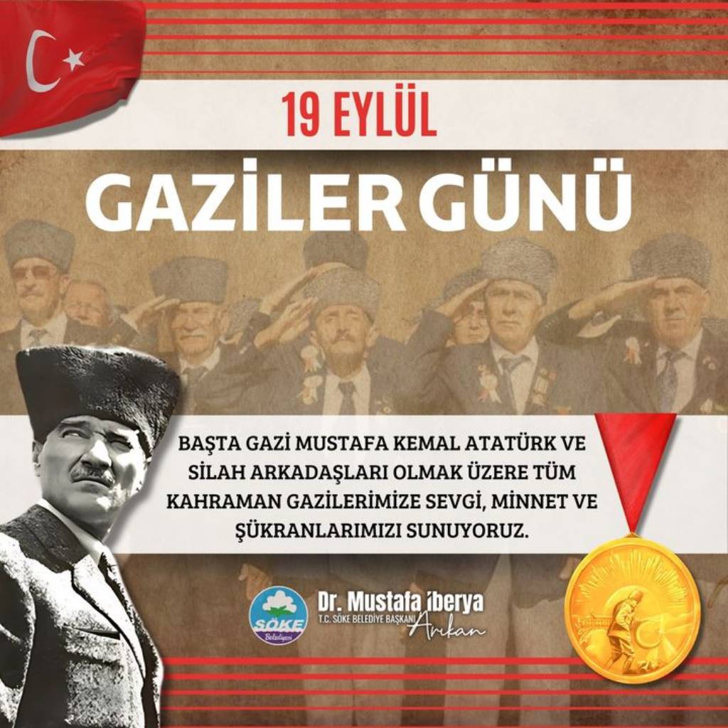 Söke Belediyesi'nden Gaziler Günü Mesajı